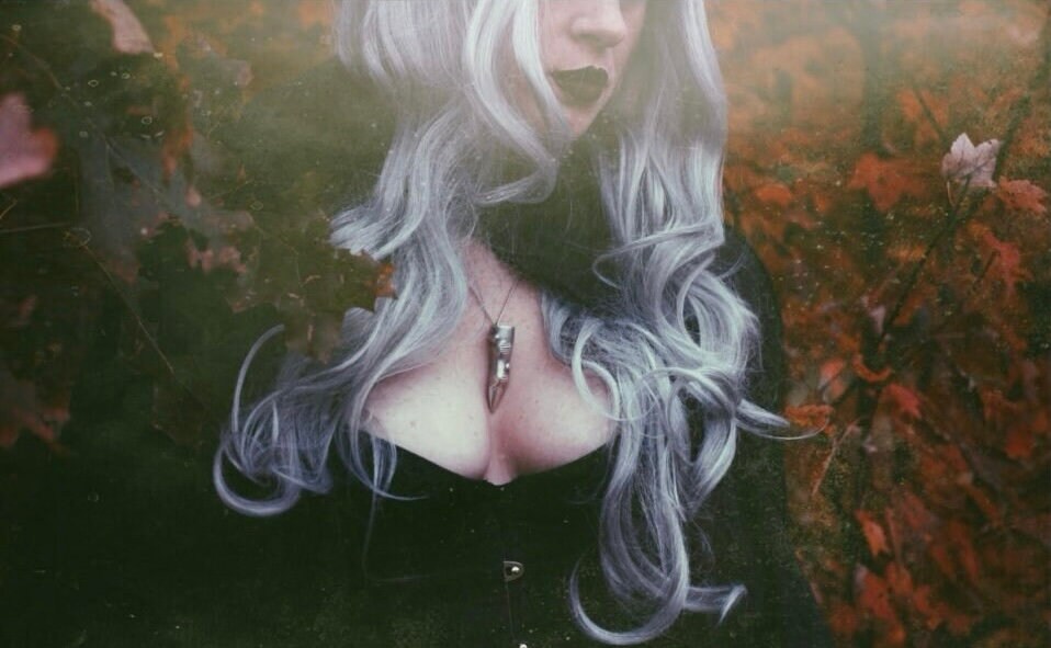 Witch finger pendant necklace - handmade