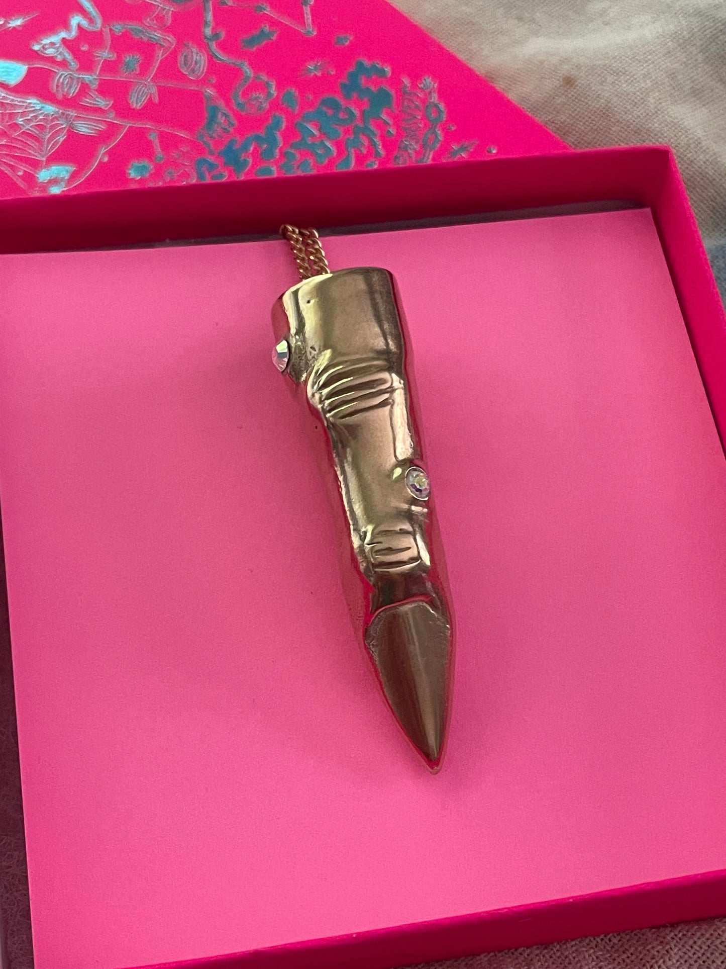 Witch finger pendant necklace - handmade